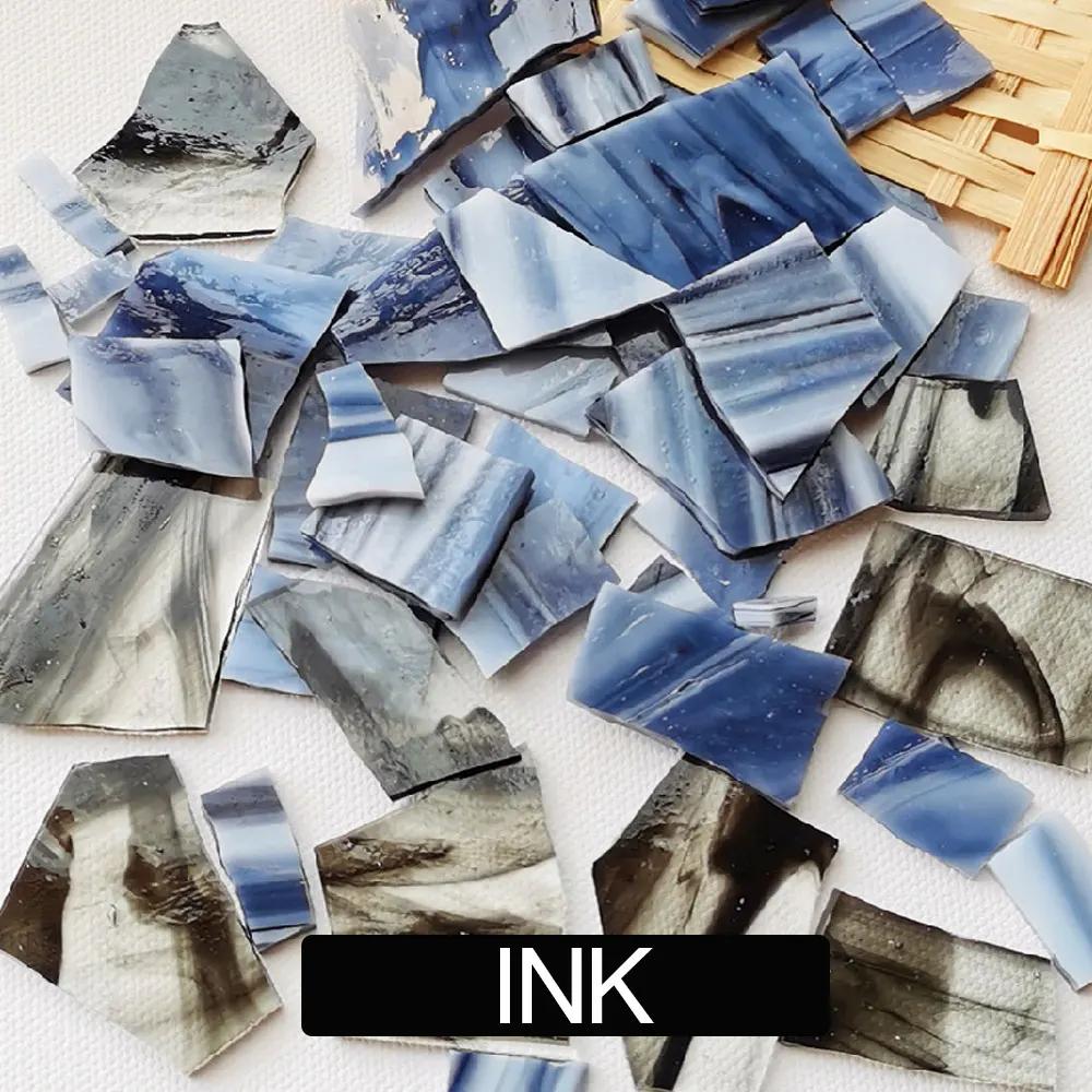 100g Mosaic Tiles Stained Glass Mosaic DIY Handmade Coaster Mosaic Puzzle Making Art Wall Decoration Supplies Mixed Arte