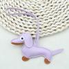 In-Stock Dachshund Cartoon Pendant Leather Dog Bag Charm Phone Case Accessory Creative Car Charm