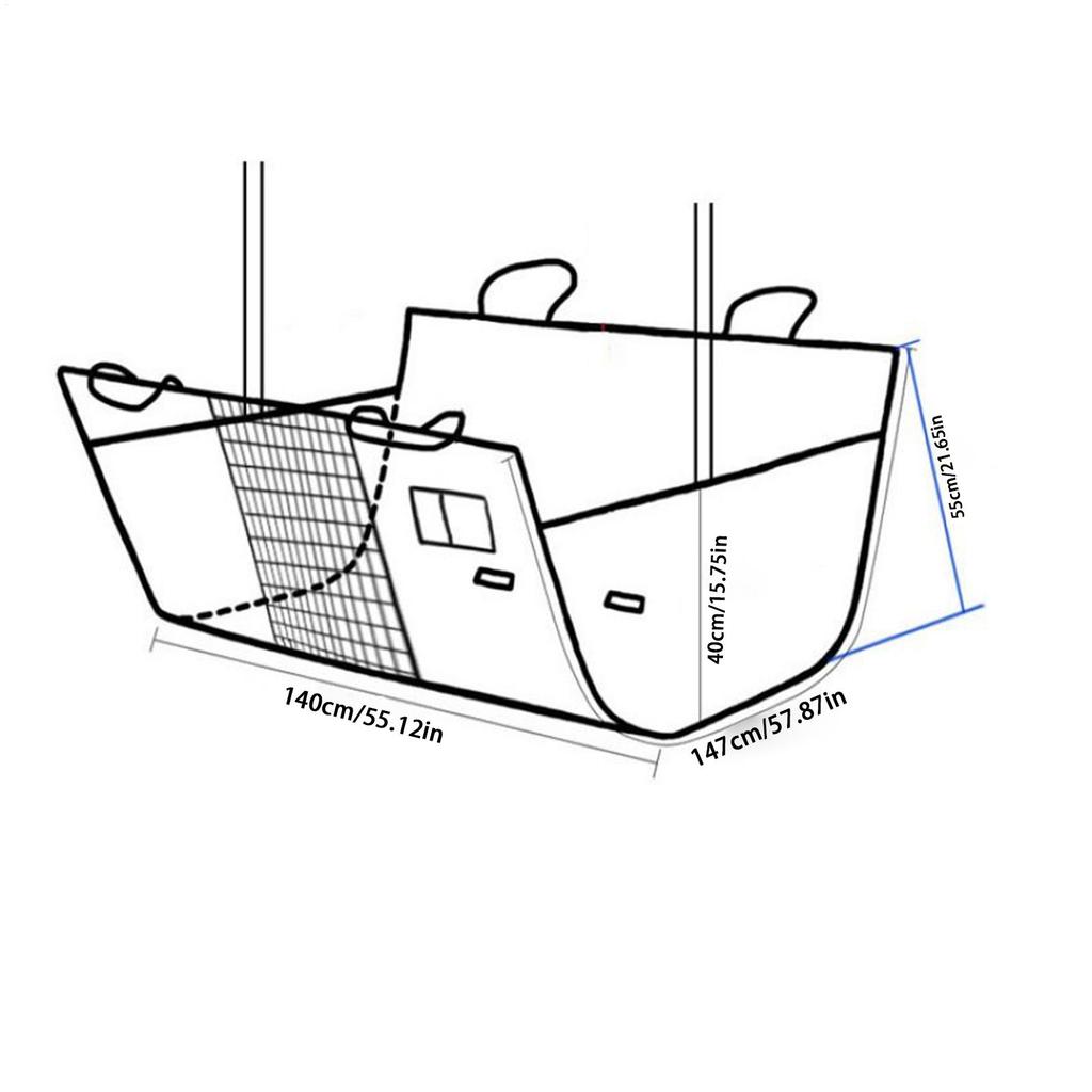 Backseat Dog Bed Mat for Car Scratch-proof Waterproof Non-Slip Pet Mat Seat Protector for Car for Trailer RV Truck Automotive