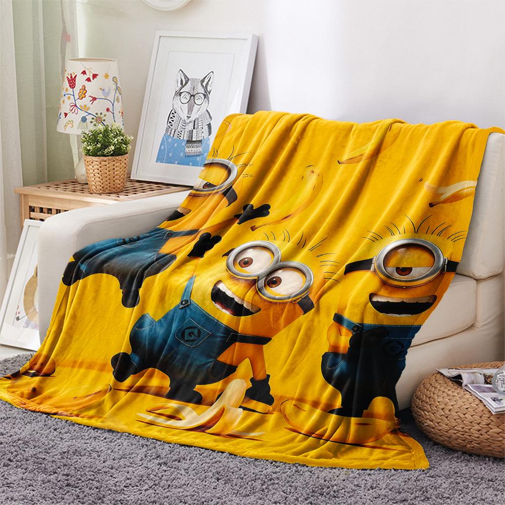 Minions Flannel Blanket, High quality Comfortable for All Seasons, Home Decor, Warmth and Comfort