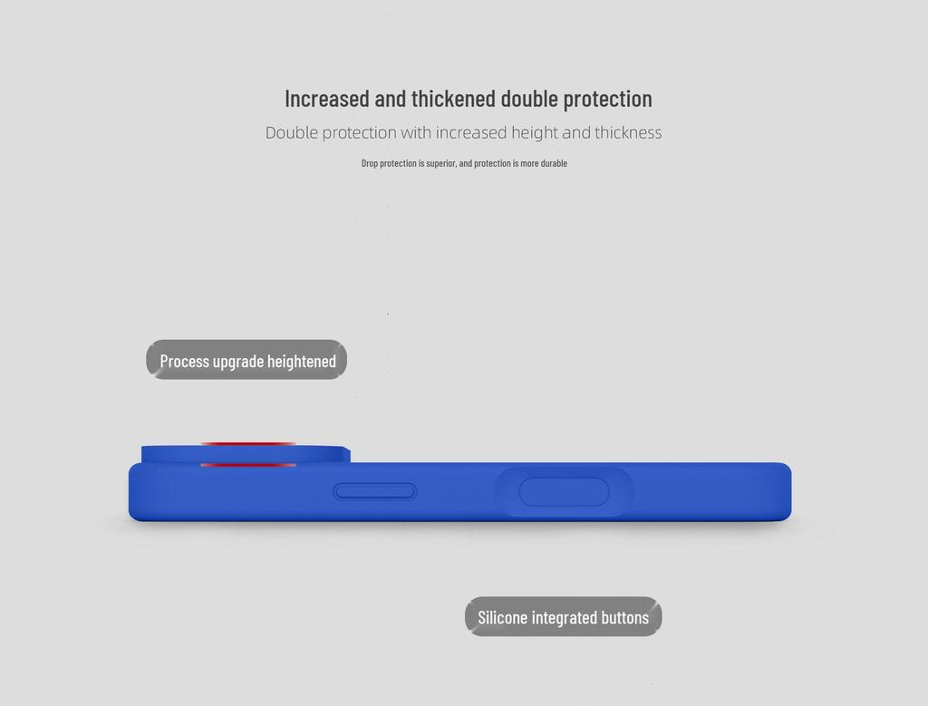 Liquid Silicone Airbag Drop-Proof Phone Case for Apple 17Promax - Solid Color, Fine Hole Design for Women