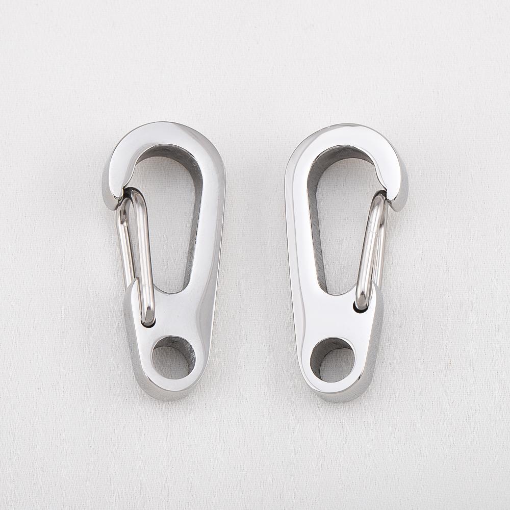 304 Stainless Steel Small Mini Carabiner Clip Spring Snap Hook Keychains for DIY Key Rings Camping Backpack Jewelry Accessories
