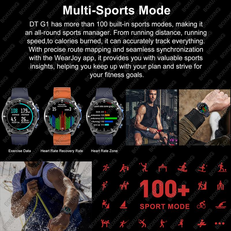 New Military GPS Smart Watch Men Offline Map 860 mAh Battery 4GB Memory 5ATM Waterproof Swimming Sapphire Screen Smartwatch