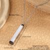 Classic Hidden Rectangle Pendant Necklace For Men Stainless Steel Minimalist Waterproof 3D Vertical Bar Necklaces Jewelry Gift