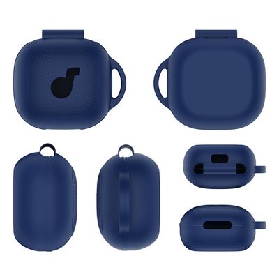 Capa de Silicone com Mosquetão Capa Protetora Tipo Pele Capa à Prova de Choque para Fones de Ouvido Capa Anti-Arranhões para Capa Anker Soundcore P40i