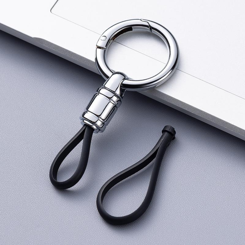Car Key Chain Pendant Metal Simple Key Chain Men's Waist Hanging Buckle Ring Pendant High-end Business Anti-lost Key Chain