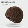 Beret women's autumn and winter handmade knitted wool hat double-layer warm and windproof retro niche stacked bag head cold hat