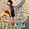 Cartoon Dog Man Microfiber Blanket Quick Drying Beach Towels Oversized Printing Super Absorbent Pool Towel Blanket