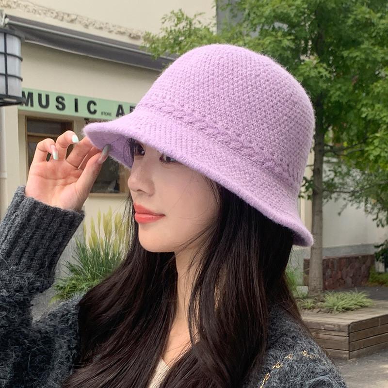 Knitted Fashionable Fishermans Hat With Weaving Pattern Design For Daily