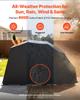 Motorcycle Storage Shelter with Security Lock, 600D Oxford Flip-Up Garage Tent, Heavy-Duty All-Weather Motorcycle Cover with Ventilation Windows,