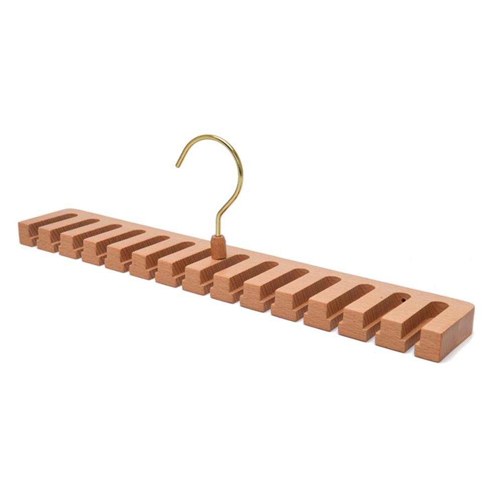 

Beechwood Belt Tie Organizer 14 Slots Space Saving Wardrobe Waist Belt Hanger A