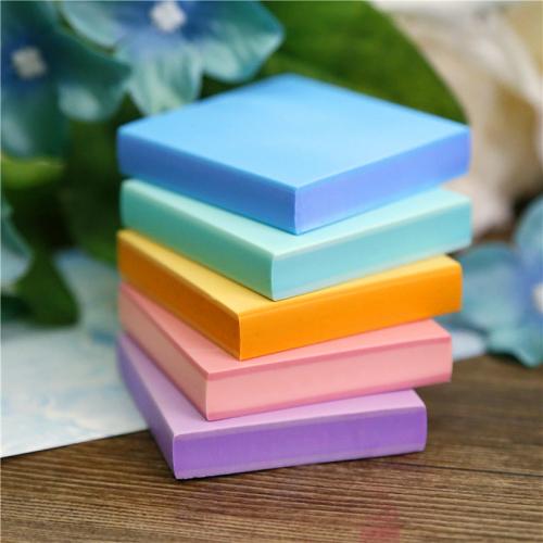 Color Cute Thickened Square Rubber Brick 3-layer Sandwich Environment-friendly Odor-free Carved Rubber Stamp Material 5x5x1cm