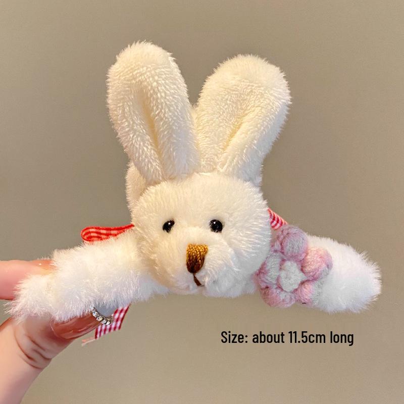 Cute Large Plush Panda Hair Clip for Women - Claw Clip Style for Autumn & Winter