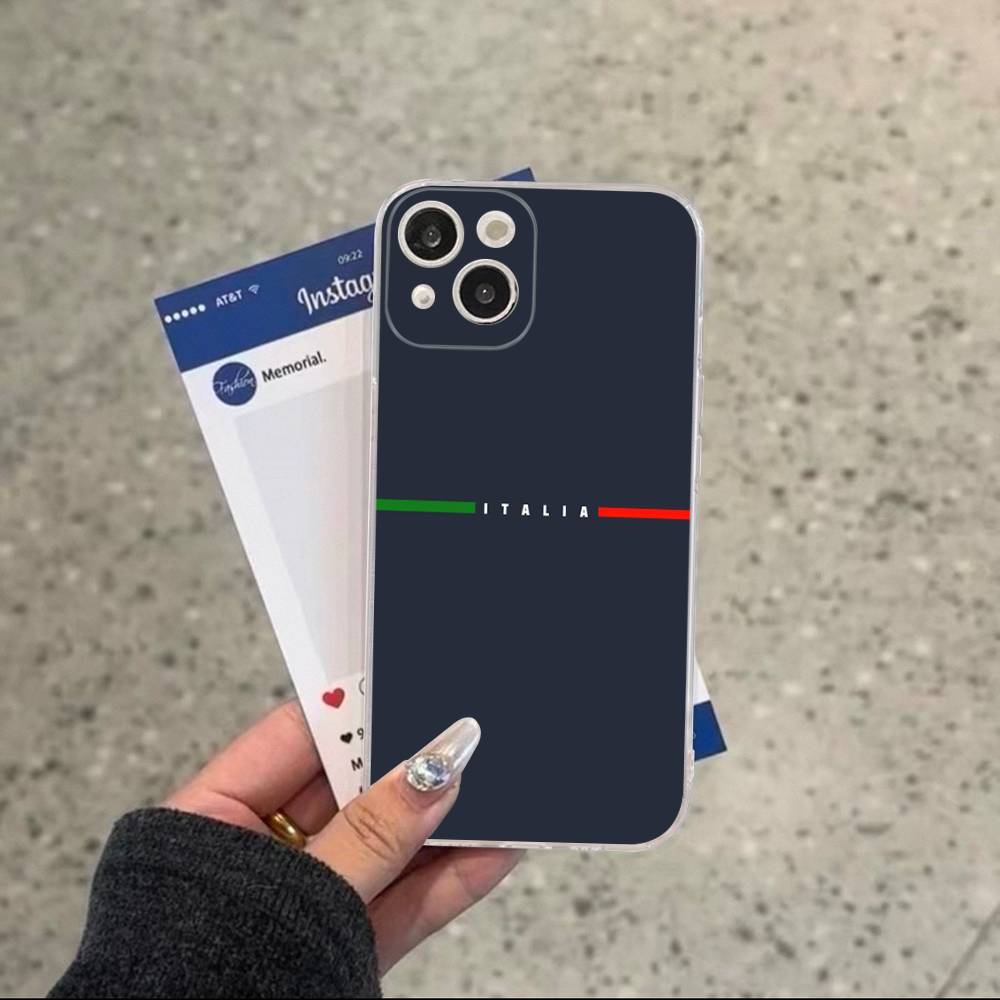

Flag Italy Transparent Soft Phone Case For IPhone 15 12 14 16 17 13 Plus 11 Pro Max 13 Pro iPhone 13pro max