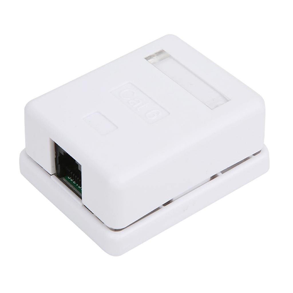 2Pcs RJ45 Surface Mount Box Cat6 Single Port Desktop Information Network Junction Boxes