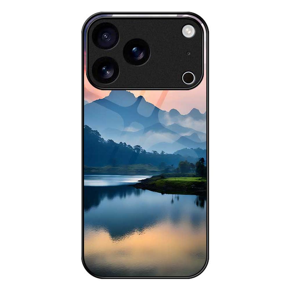 

Для iPhone 17 Pro Max Чехол PC TPU Закаленное стекло Печать с рисунком Противоударная Задняя крышка для телефона B0339