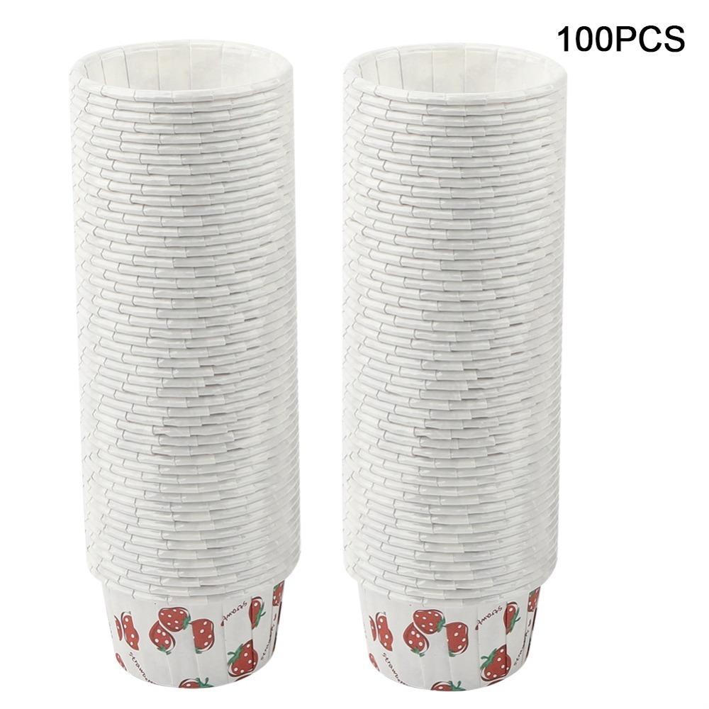 100PCS Round Paper Baking Cups Food Grade Paper French Pastry Baking Mold  Cupcake Baking