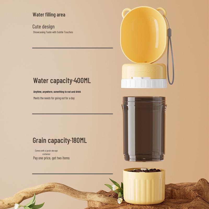 Pet Travel Mug: Portable Water & Food Dispenser for Outdoor Trips