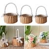 Rattan Storage Basket Flower Girl Gifts Wicker Flower Pot Plant Containers
