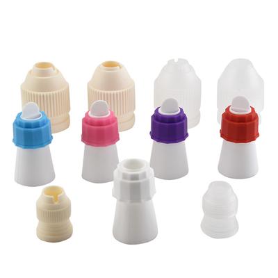 Icing Piping Bag Nozzle Converter Two-color Monochrome Cream Coupler Pastry Nozzles DIY Cup Cake Baking Decorating Tips Set
