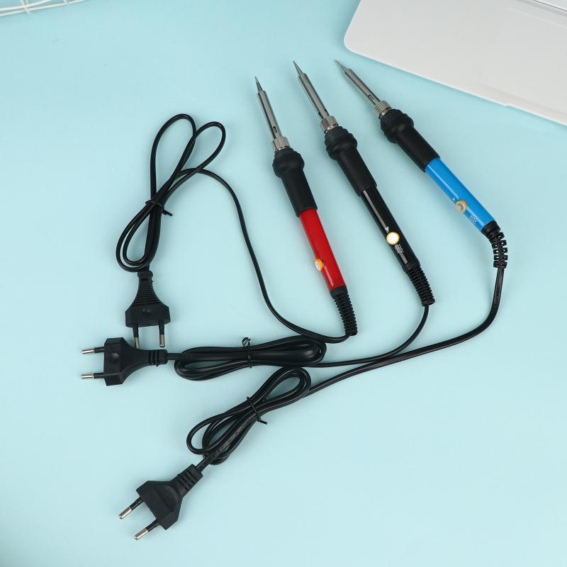 15Pcs Kit 220V 60W Soldering Iron Kit 450°C Adjustable Temperature Welding Tool Set With Solder Sucker Tin Wire Eu Plug