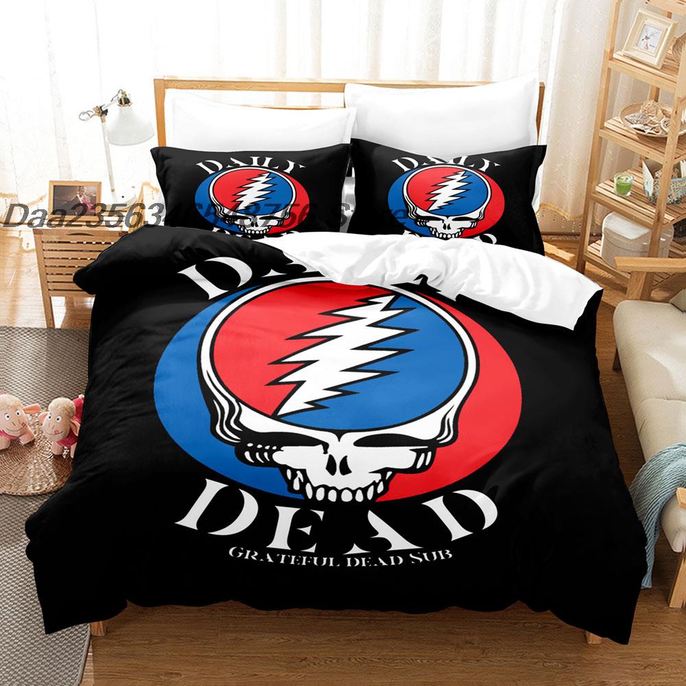 

Hip Hop Skul Grateful Dead Beding Set Single Twin Ful Quen King-Sized Dimensionsd Dimensions Bed Linen Set Aldult Kid Bedrom Duvetcover Sets 100*200cm Single
