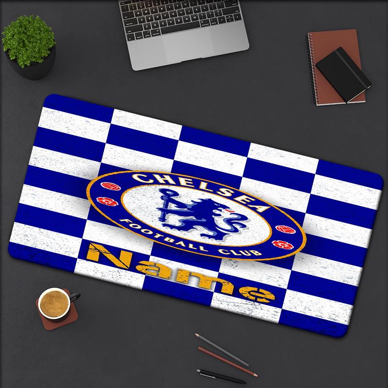 Custom Name Chelsea Football Club Theme Mouse Pad Non Slip Rubber Base Multifunctional Office Home Decor Perfect For Workspace Personalization