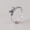 New Popular Exquisite Handmade Personality Thai Silver Wukong 925 Sterling Silver Jewelry Big Westward Hoop Opening Rings TYB535