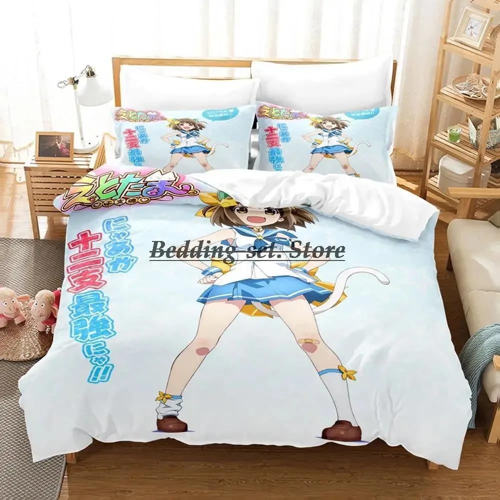 

Комплект постельного белья Этотама Односпальный Полуторный Двуспальный Кингсайз Комплект для кровати Взрослый Детский Спальня Комплекты пододеяльников 3D-принт Аниме Комплект простыней 70x133cm 2pcs