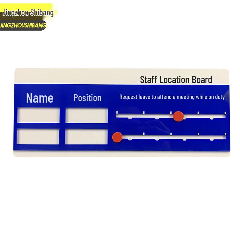 Acrylic Staff Whereabouts Status Board