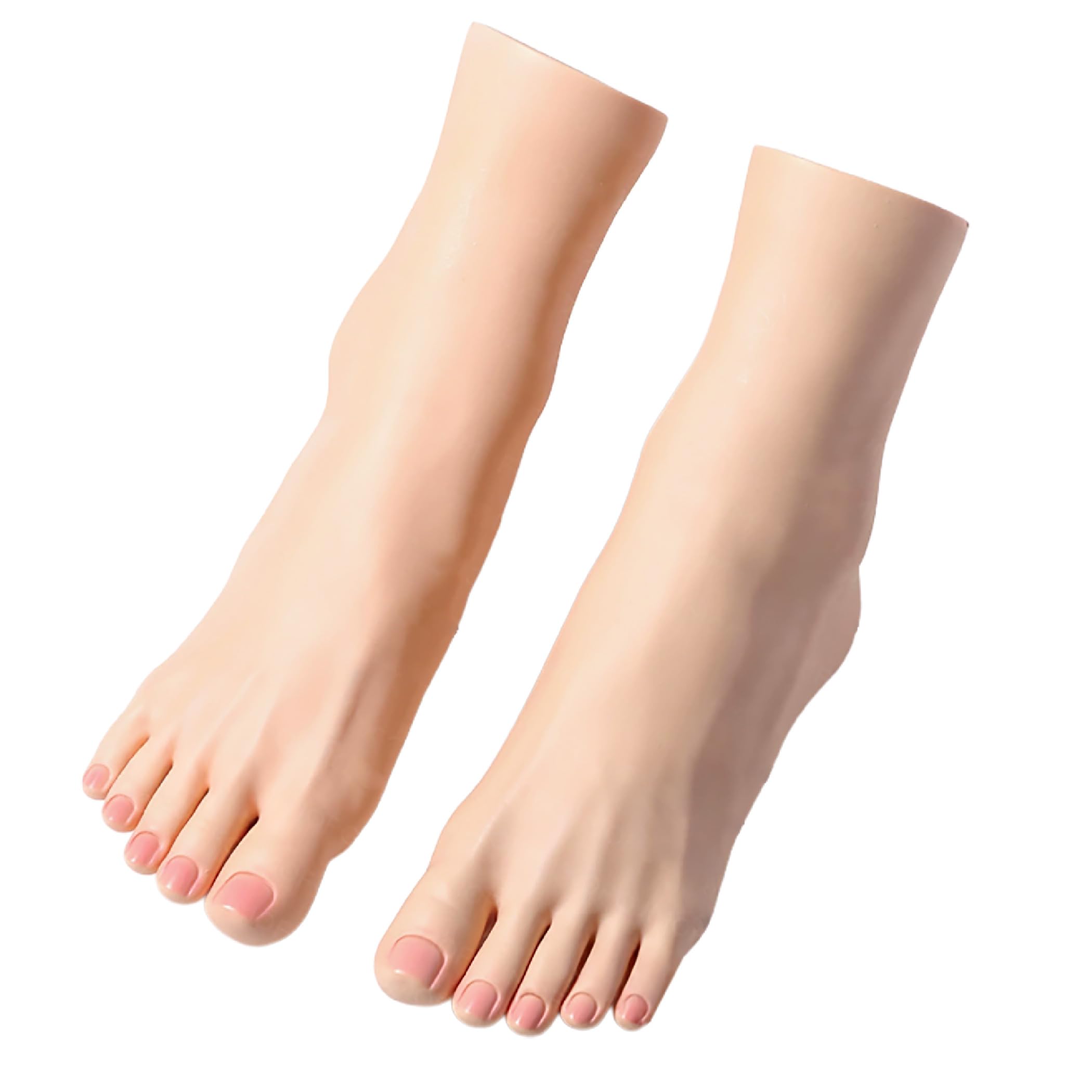 nullie Foot Model, Both Feet, Silicone, Female, Realistic Mannequin, Nail Art, Drawing, 1 Pair (Left and Right)