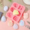 DIY Egg Shaped Easter Egg Mold Bunny Baking Tool Silicone Cake Mold Handmade Candy Mold Easter