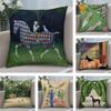 YYukiko NNoritake Art Cushion Cover Soft Plush Fabric DoubleSided Printed Sofa Cushion Cover for All Seasons Home Decor Gift