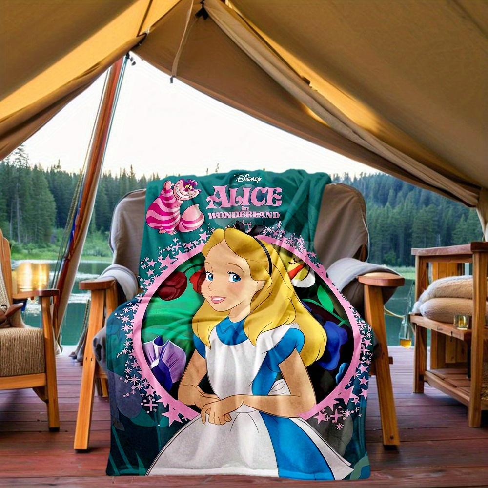 1pc, Disney Alice in Wonderland Blanket, Living Room, Outdoor Blankets, Travel, Camping
