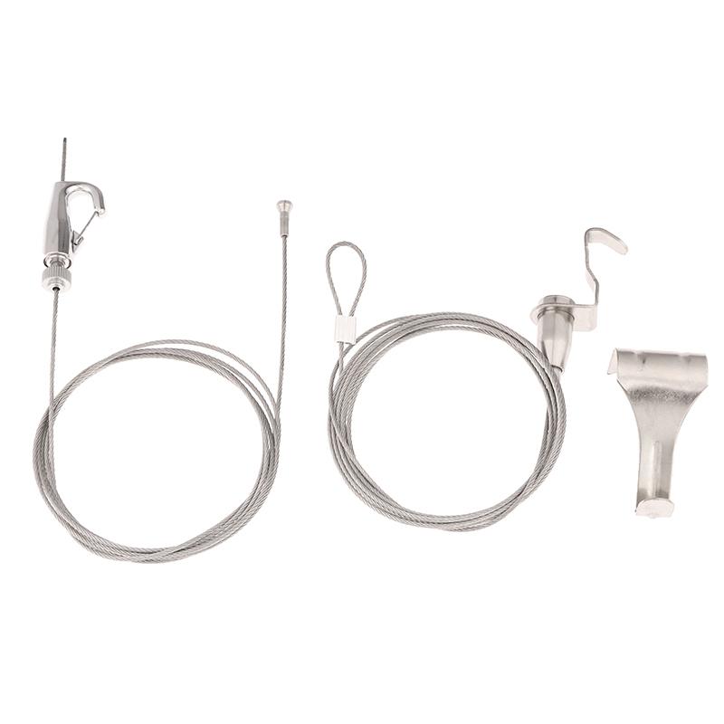0.5-2M Adjustable Art Display Hanger 304 Stainless Steel Wire Cable Hanging Kit For Gallery Paint Picture Ceiling Suspension