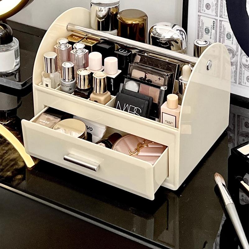 Scatola Organizer per Cosmetici Cassetto da Scrivania Scaffale a Strati Organizer per Trucco Tavolo Lussuoso Scomparto per Rossetto Profumo Scaffale portaoggetti