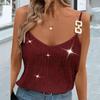 Tank Top Backless Wszechstronny Wygodny Piękne kobiety Metalowe cekiny Kamizelka Top Odzież damska