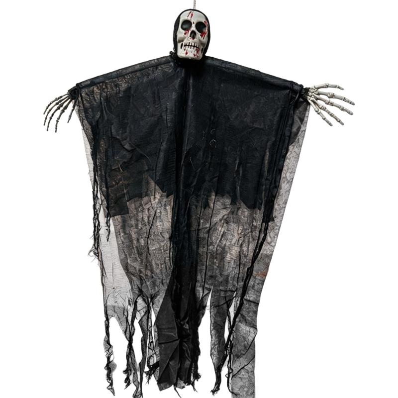 Large Eerie Fabric Specter Decoration Hanging Pendant Ornament Perfect For Halloween Party And Haunted House