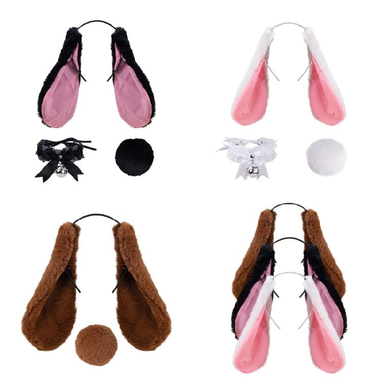 Adorkable Headband Cartoon Rabbits Hair Hoop Eye-catching Headpiece Headwear for Halloween Cosplay Role Play