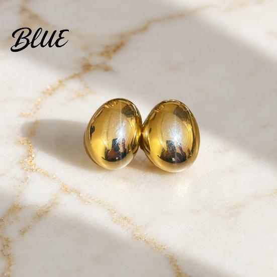Elegant Earrings 1 Pair Chunky for Women Geometric Metal Versatile