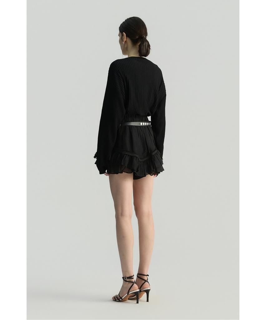 IROWOMEN Jovianne Ruffle Banding Shorts Iopom26108Bkx
