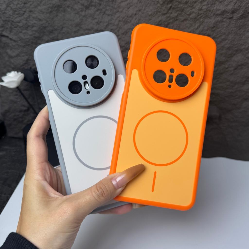 Hit Color Breathable Edge For Magsafe Magnetic Phone Case For Huawei Mate 80 Pro Max 60 70 Pura80 Pura70 Pro + Shockproof Cover