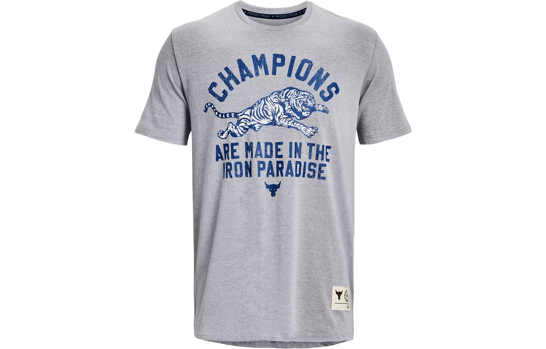 Under Armour T Shirt Men s Steel Heather Light Gray 1376897-035 M