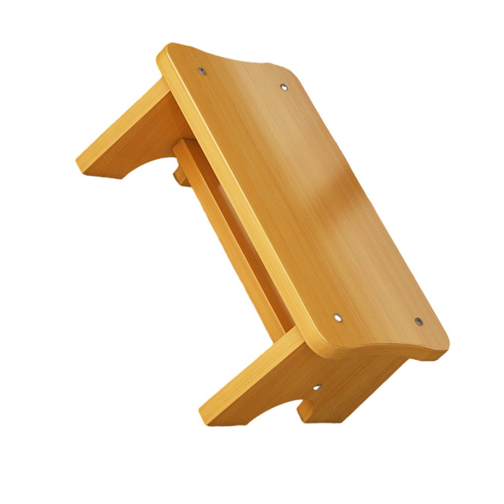 Taburet din lemn de bambus - Taburet artizanal rafinat și sigur pentru acasă, scaun jos, bancă otomană, inodor