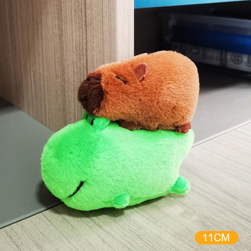 Cute Plush Capybara Keychain Cartoon Animals Toy Stuffed Soft Doll Plush Gift Kid Toys Doll Bag Hanging Ornaments Car Pendant