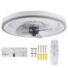 Dimmbarer 72-W-LED-Deckenventilator mit Fernbedienung, Ventilator mit Beleuchtung, einstellbare Windgeschwindigkeit, LED-Luftkühlerlampe