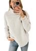 2025 autumn and winter European and American women's clothing cross-border new wool turtleneck solid color sweater plush top women