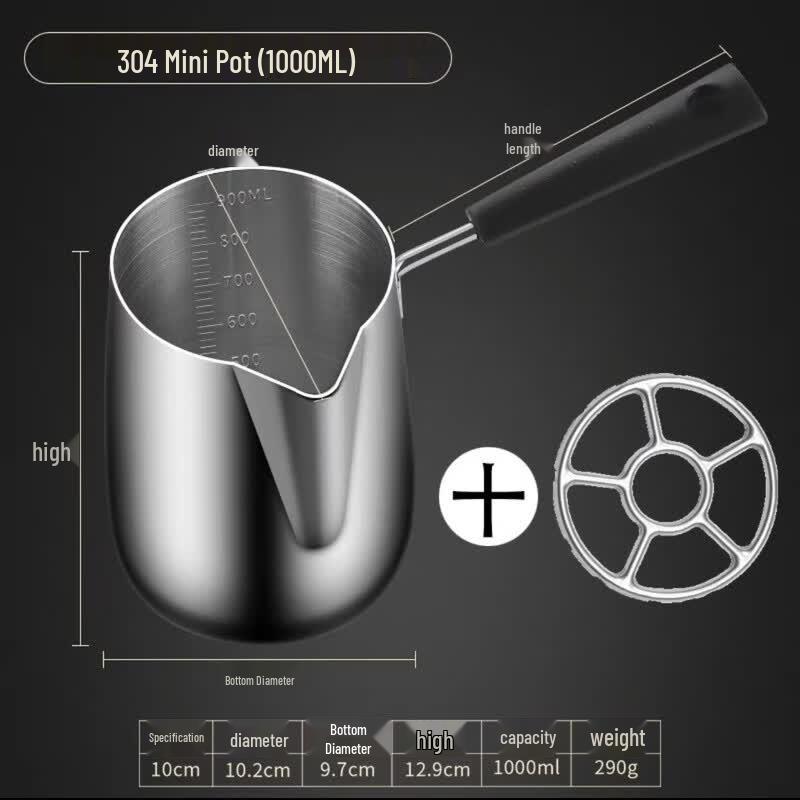 ZhiShi Stainless Steel Hot Oil Pot with Rack Set