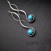 Retro Turquoise Long Earrings - Simple, Fashionable, Popular Accessories