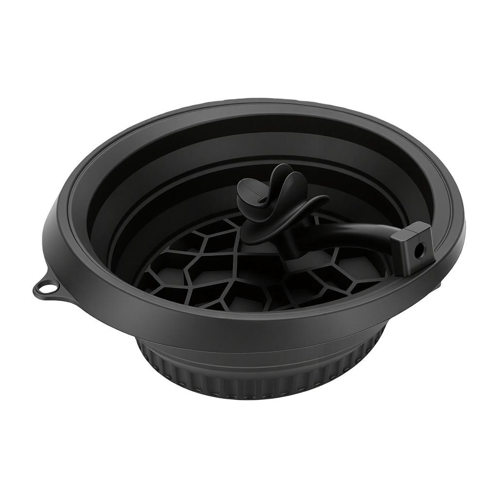 Face Ice Bowl with Built In Ice Tray Hanging Silicone Facial Ice Bath Bowl for Cold Plunge with Breathing Tube